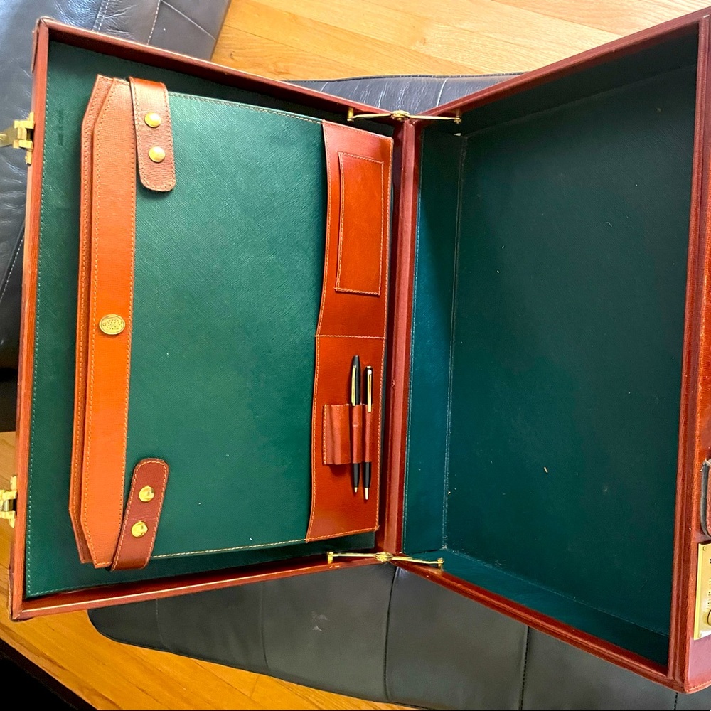 Mark Cross leather vintage briefcase